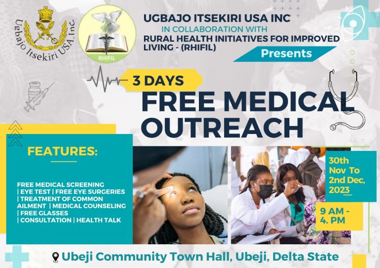 3 Days Free Medical Outreach To Ubeji Community 2024